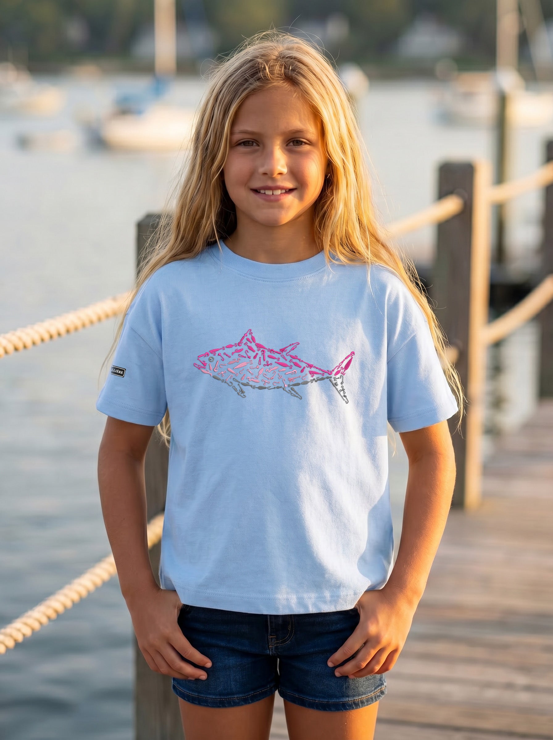Pink Tuna Youth 100% Cotton T-Shirt
