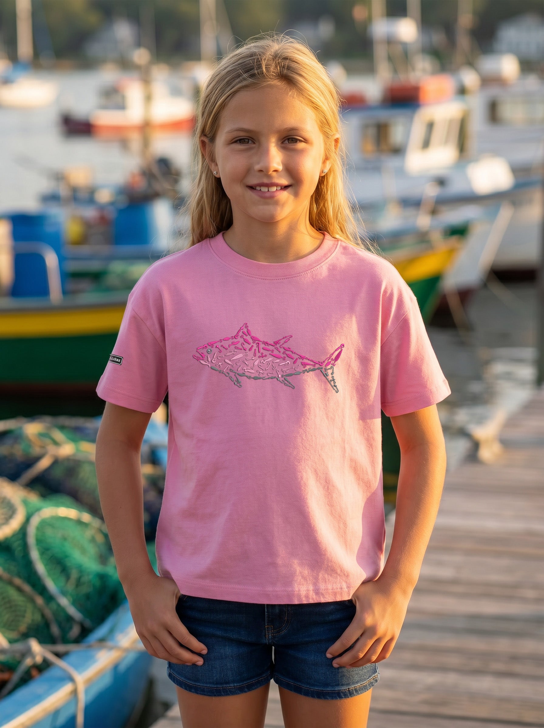 Pink Tuna Youth 100% Cotton T-Shirt