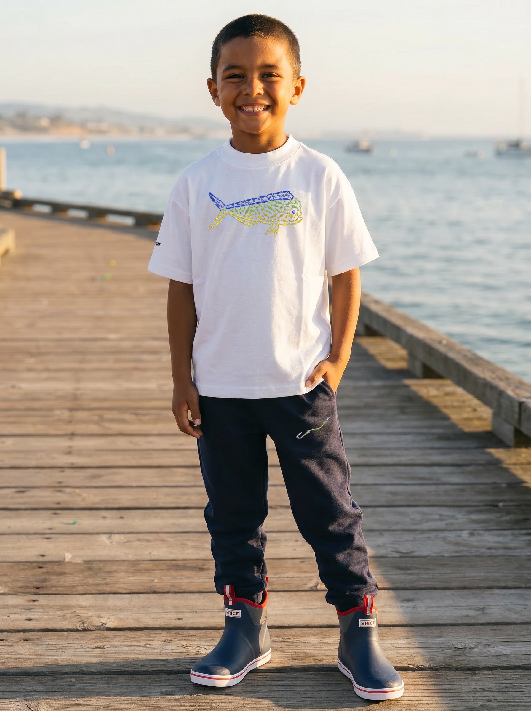 Embroidered Hook and Line Youth Jogger