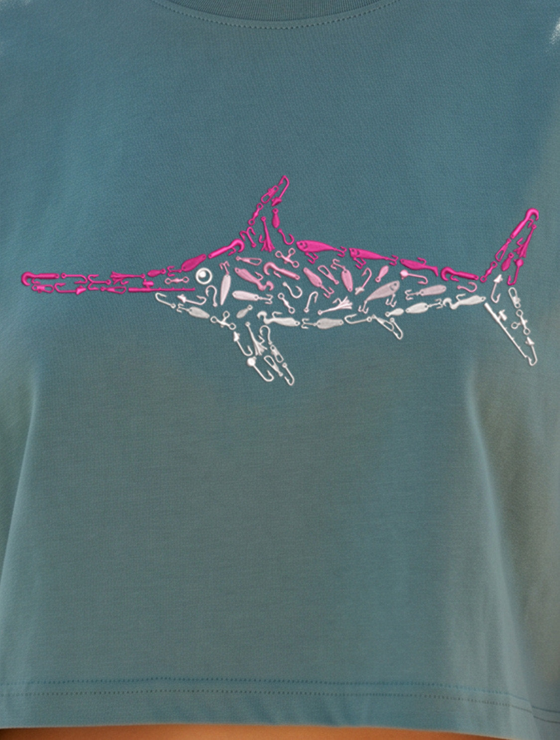 Signature Crop Tee - Pink Swordfish