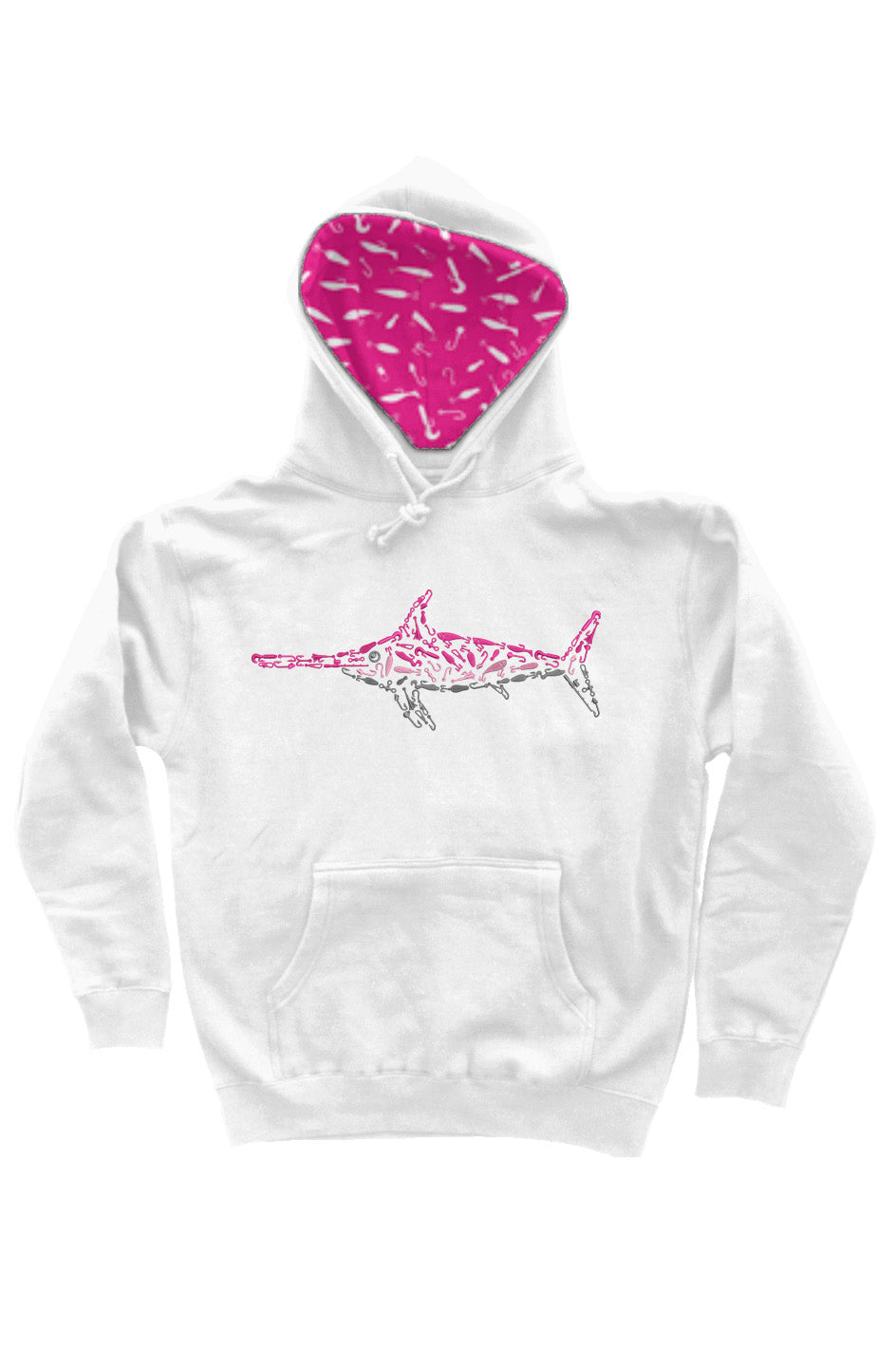 Montauk Edition Embroidered Pink Swordfish Hoodie
