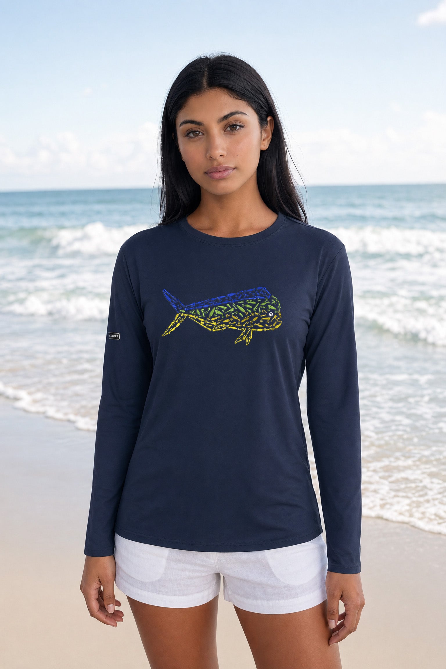 Womens Mahi Mahi Lightweight Wicking UV Pro LS Tee