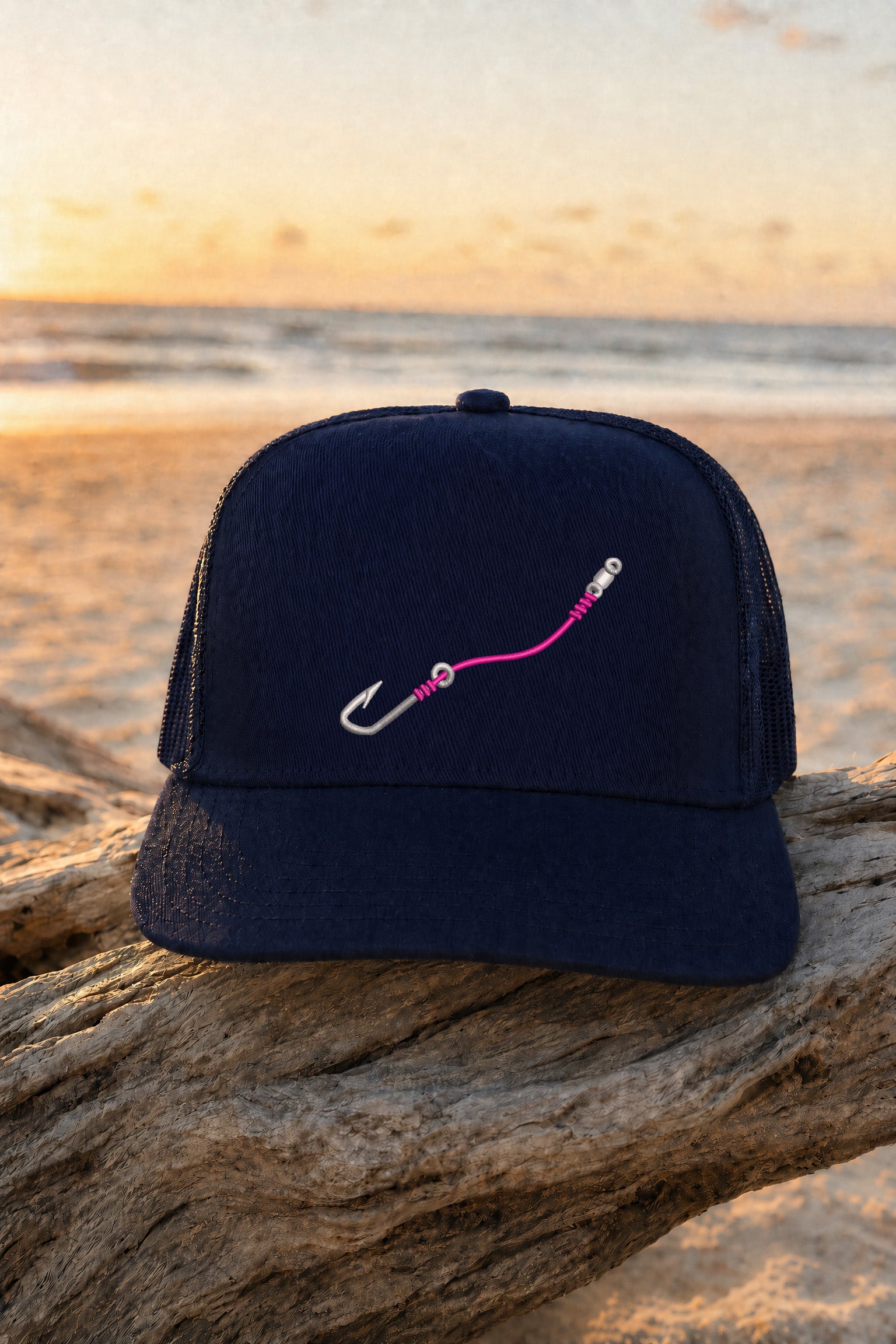 Embroidered "Hook & Line" Signature Trucker Hat