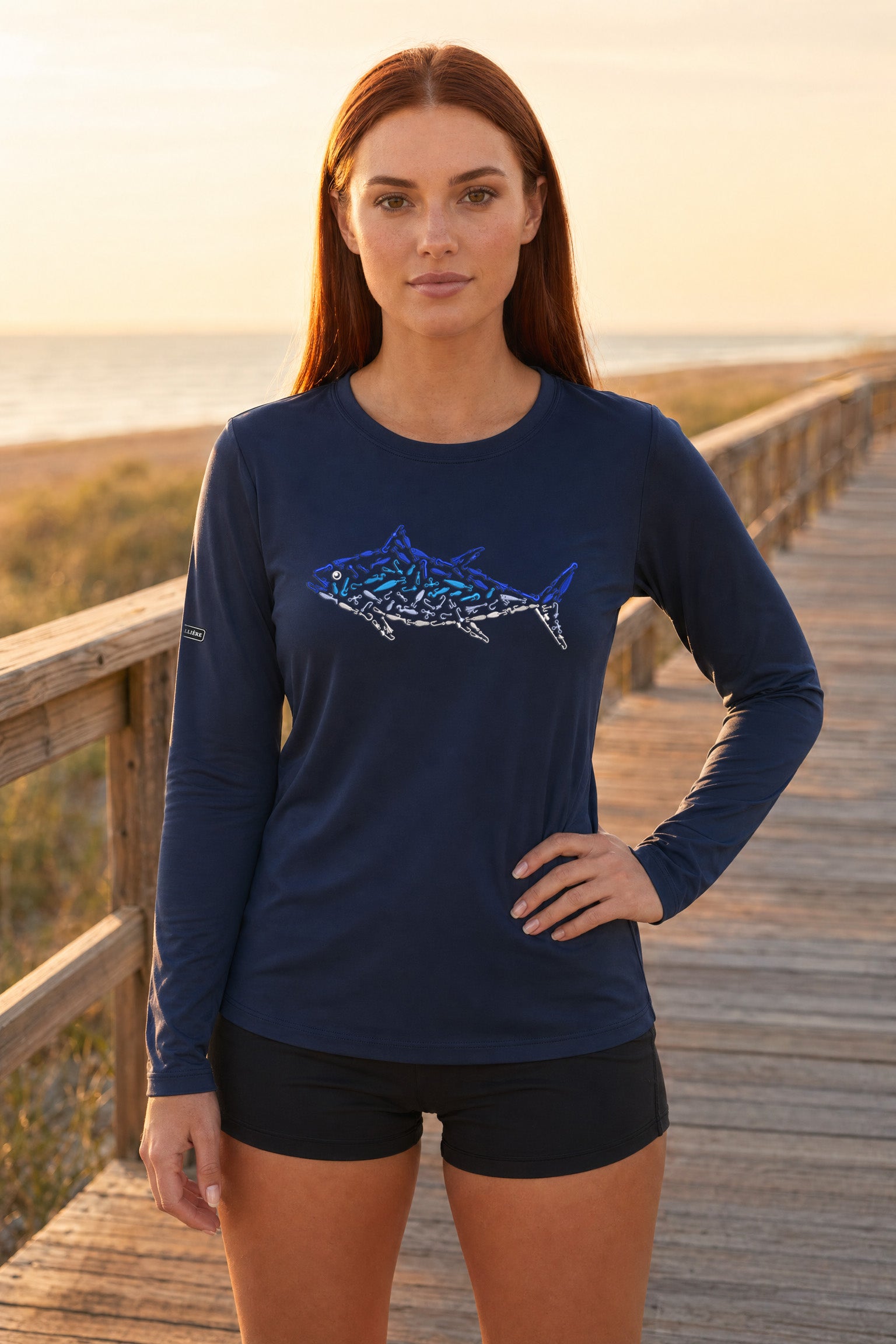 Womens Tuna Lightweight Wicking UV Pro LS Tee