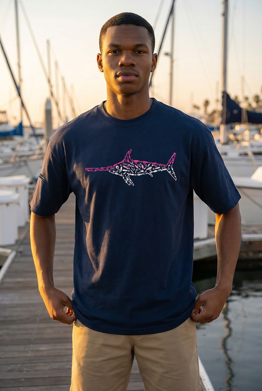 Oversized Pink Swordfish T-Shirt