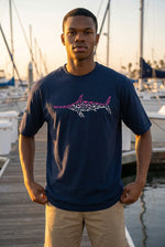 Oversized Pink Swordfish T-Shirt — Graphic Print