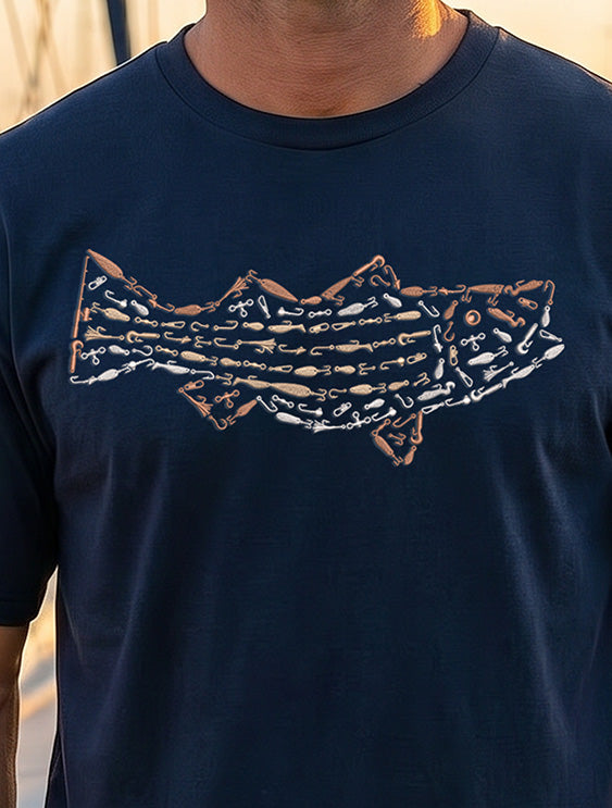 Oversized Striped Bass T-Shirt