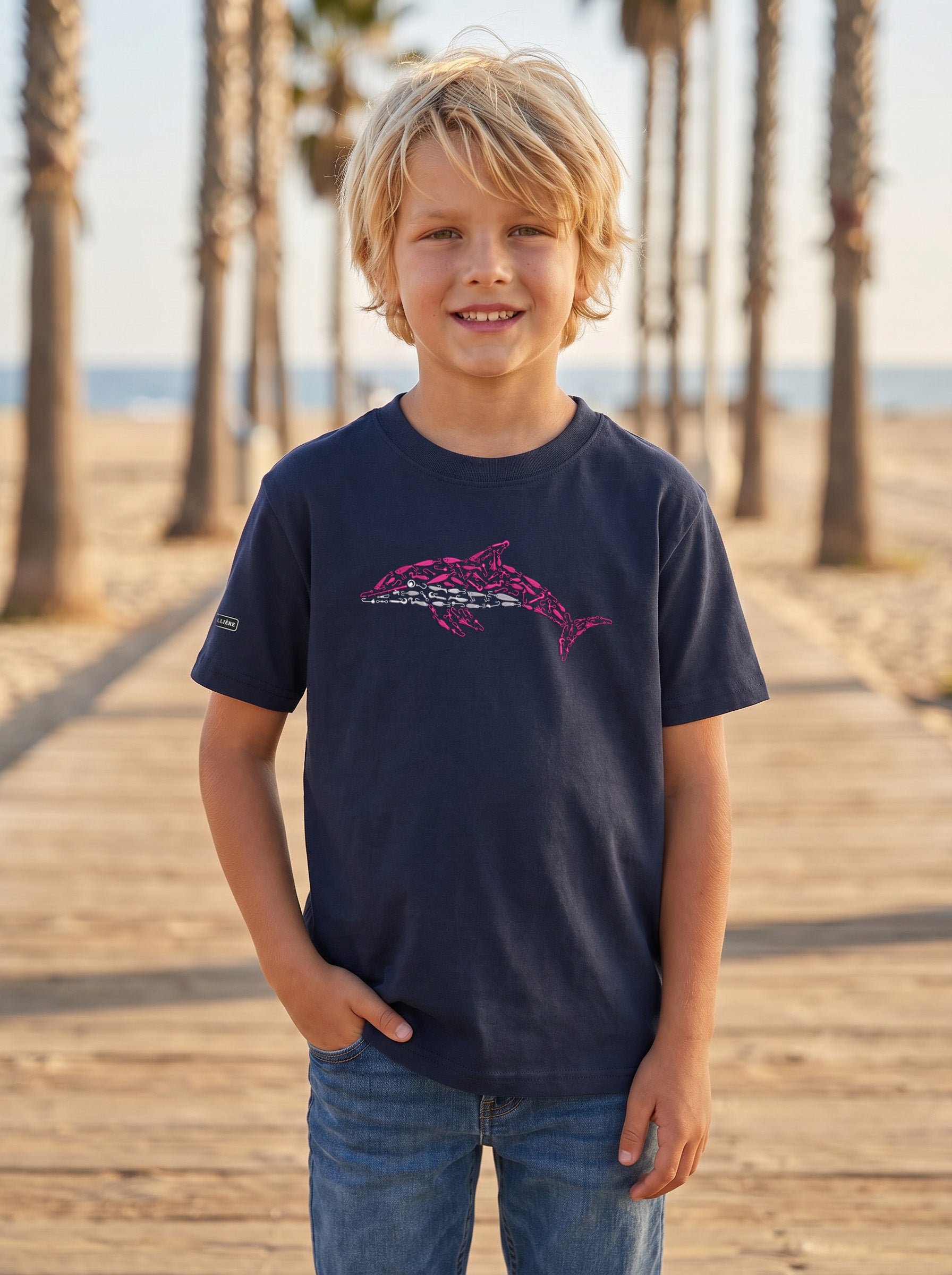 Youth Pink Dolphin Cotton Tee