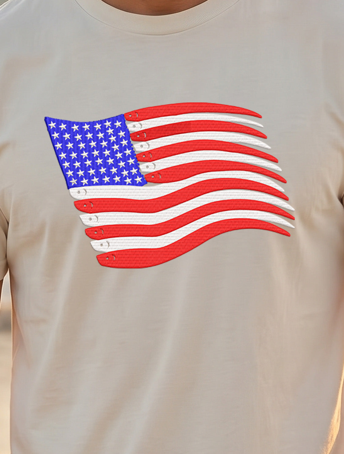 100% Made in USA American Flag Swimbait Edition Ultra Heavy Weight T Shirt