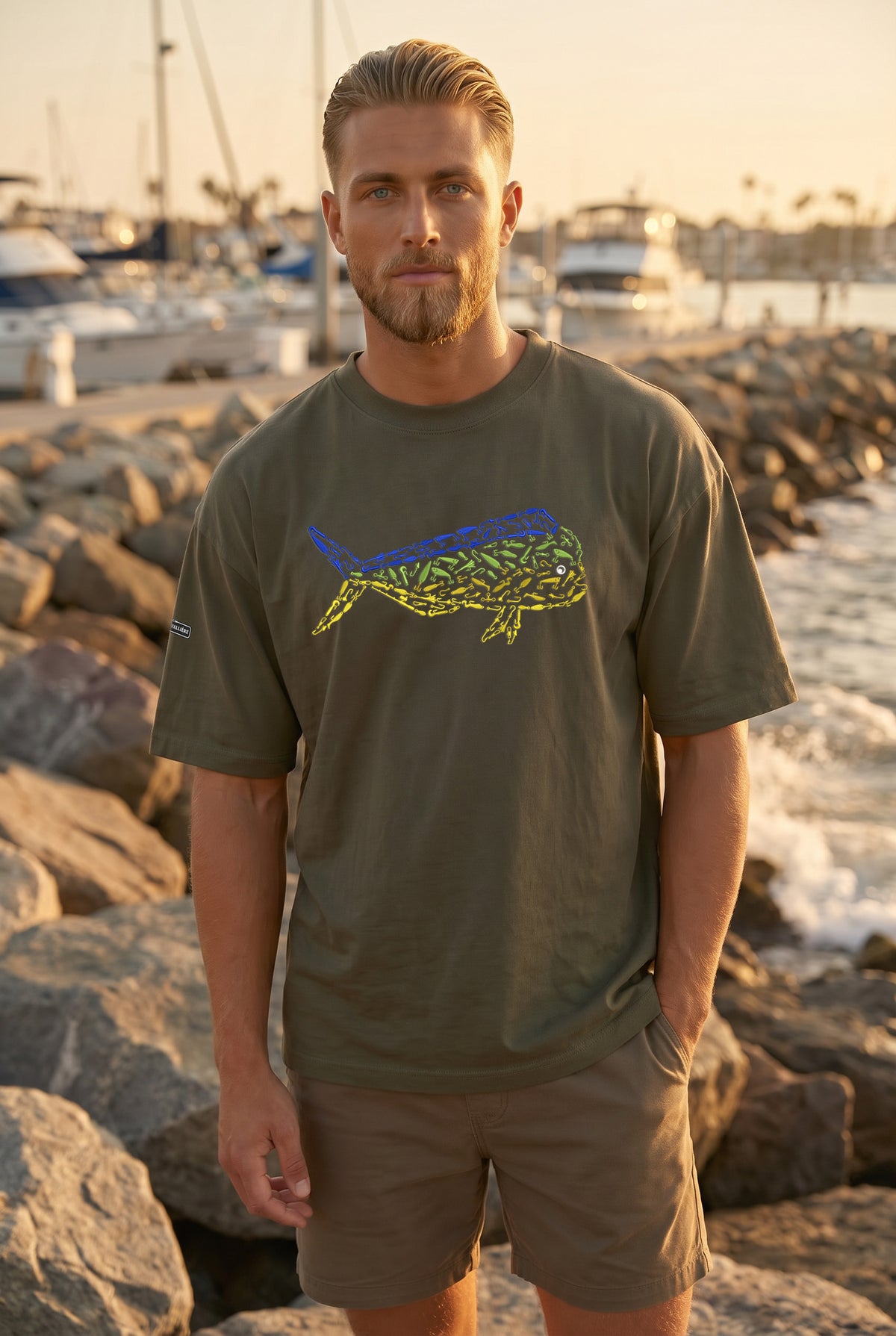 Oversized Mahi Mahi T-Shirt — Graphic Print
