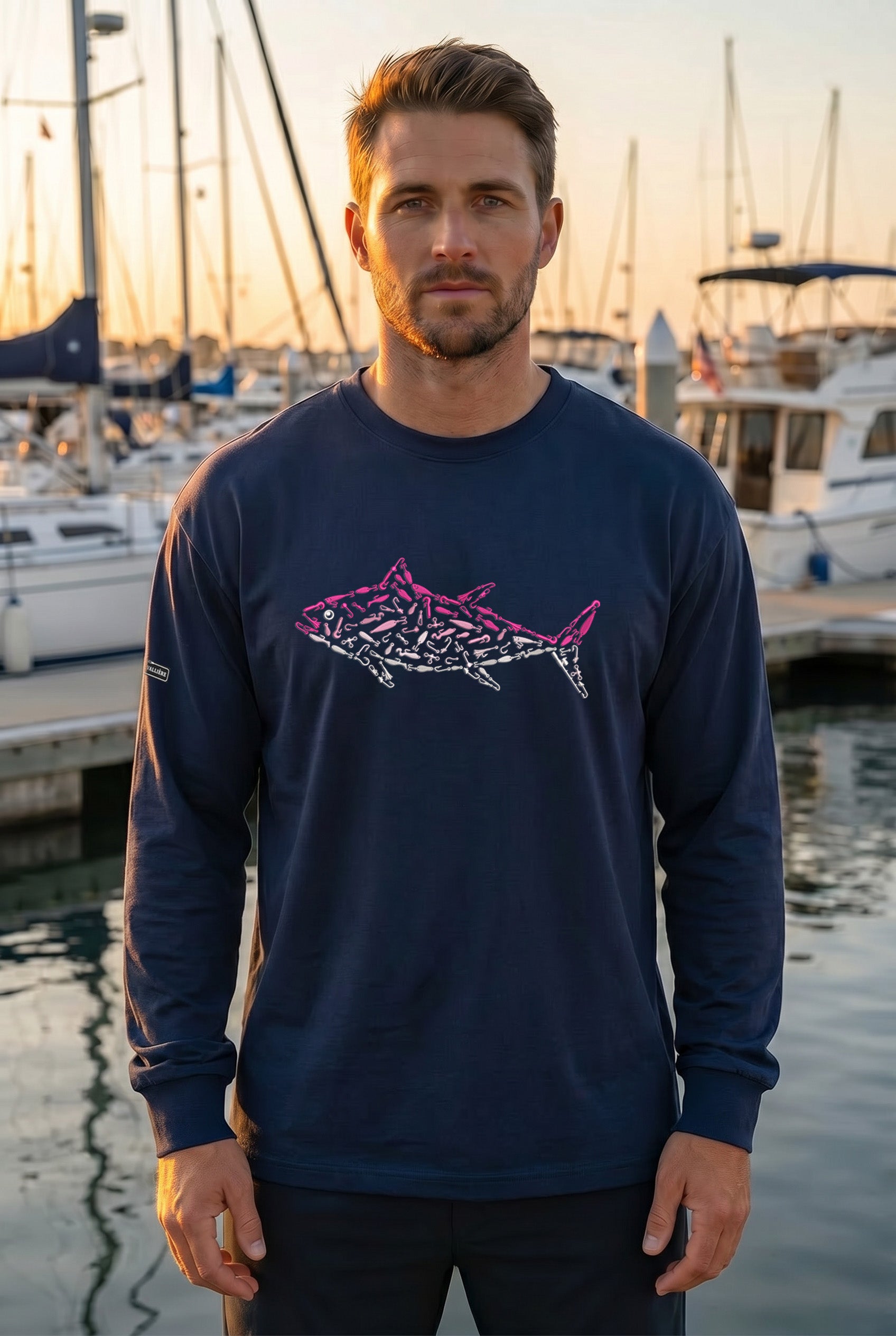 Premium Signature Long Sleeve Tee - Pink Tuna