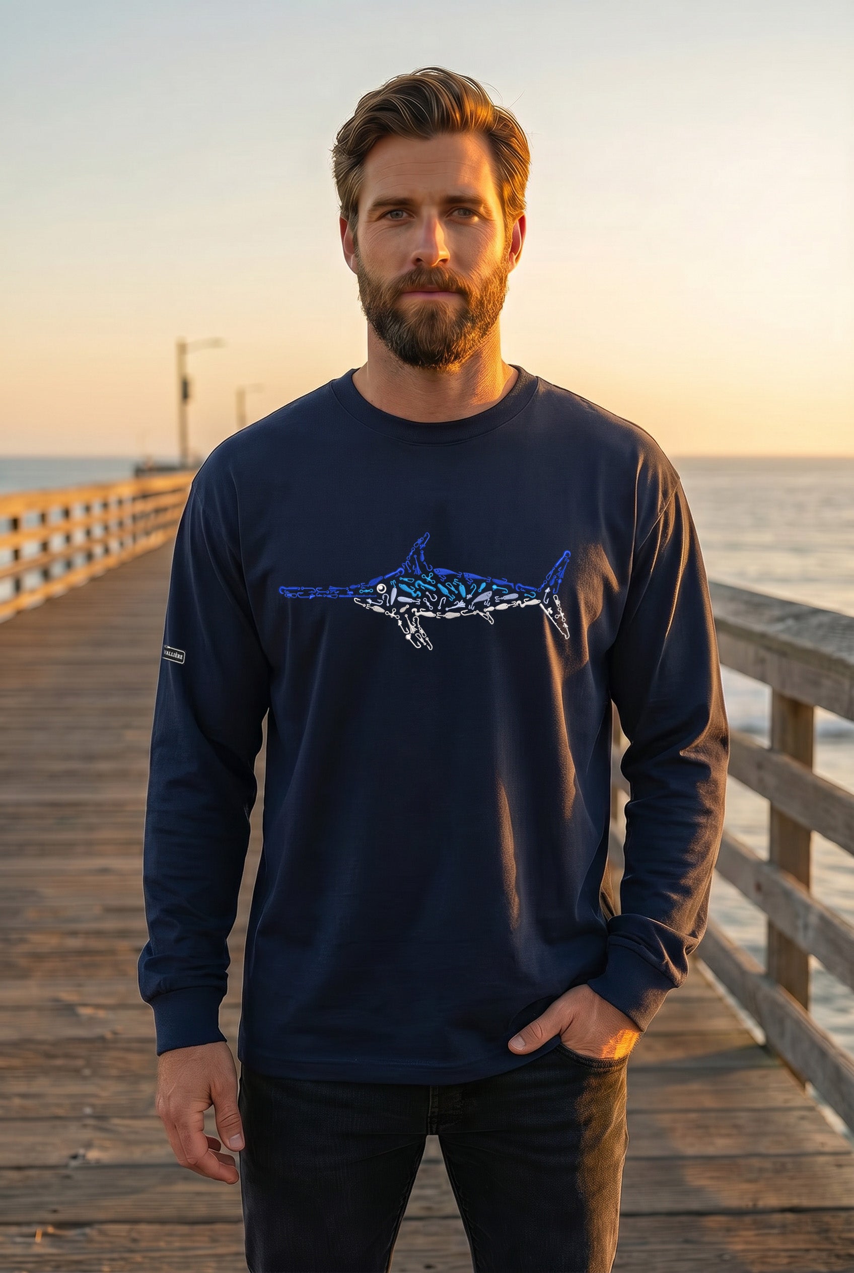 Premium Signature Long Sleeve Tee - Swordfish