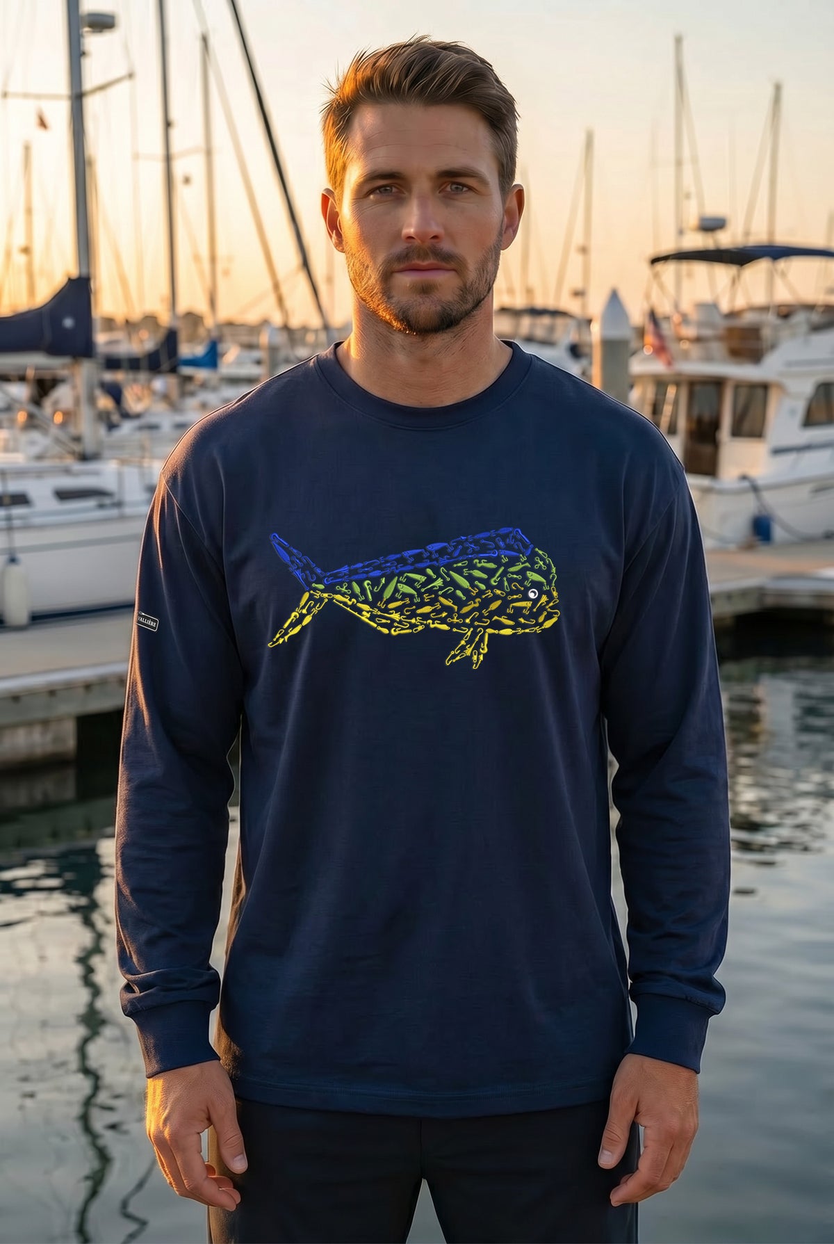 Premium Signature Long Sleeve Tee - Mahi Mahi — Graphic Print