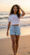 Womens "Hook & Line" Wave Wash Shorts