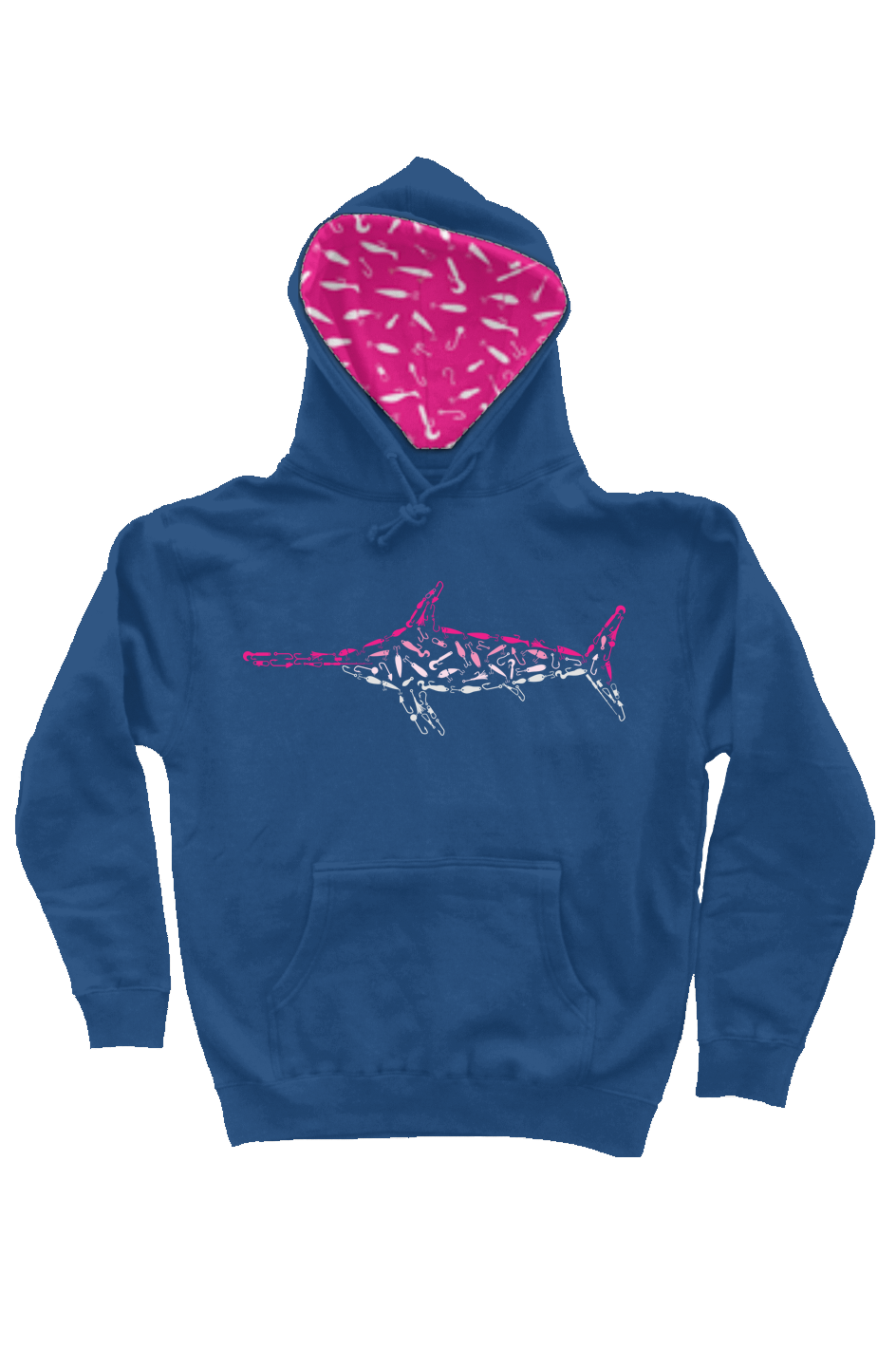 Embroidered Pink Swordfish Hoodie