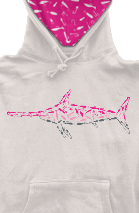 Montauk Edition Embroidered Pink Swordfish Hoodie