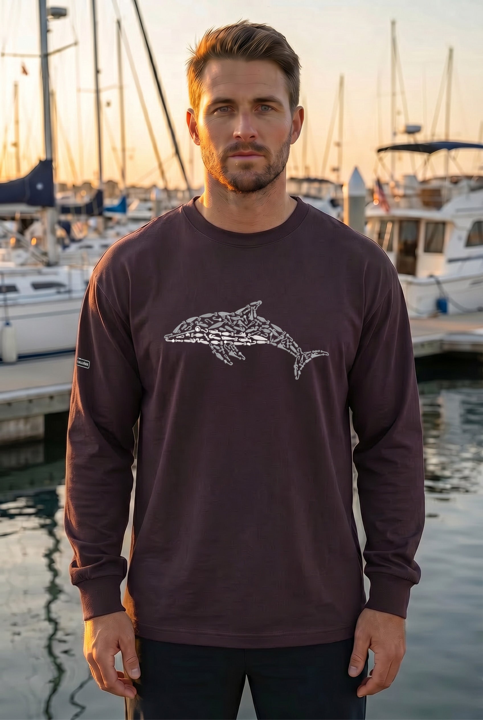 Premium Signature Long Sleeve Tee - Dolphin