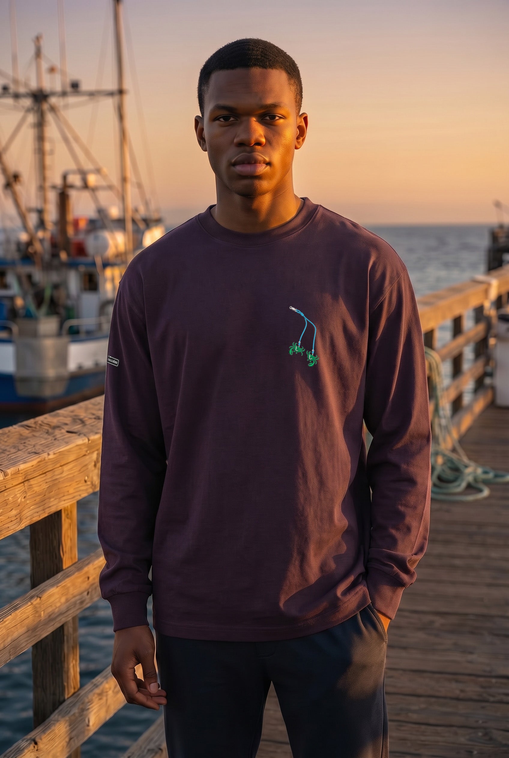 Premium Signature Long Sleeve Tee - Snafu Rig - Embroidered
