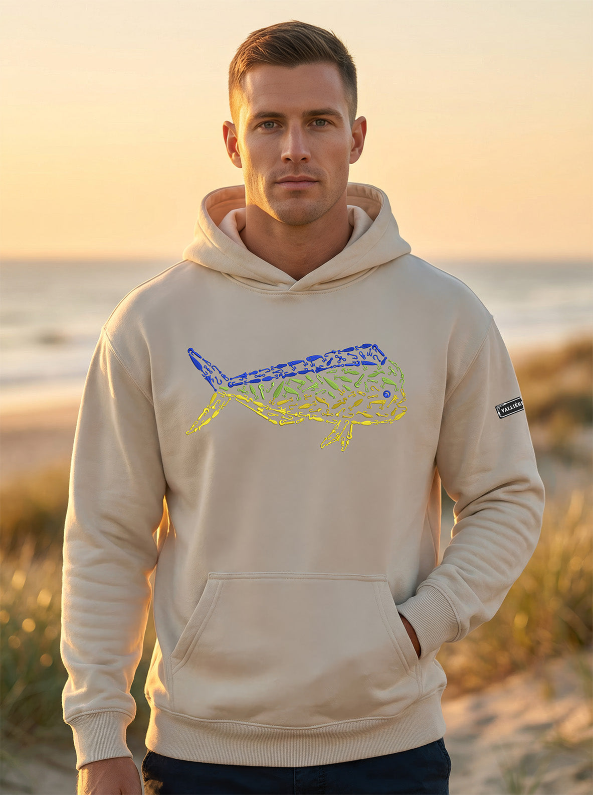 PREMIUM EMBROIDERED MAHI MAHI RELAXED HOODIE