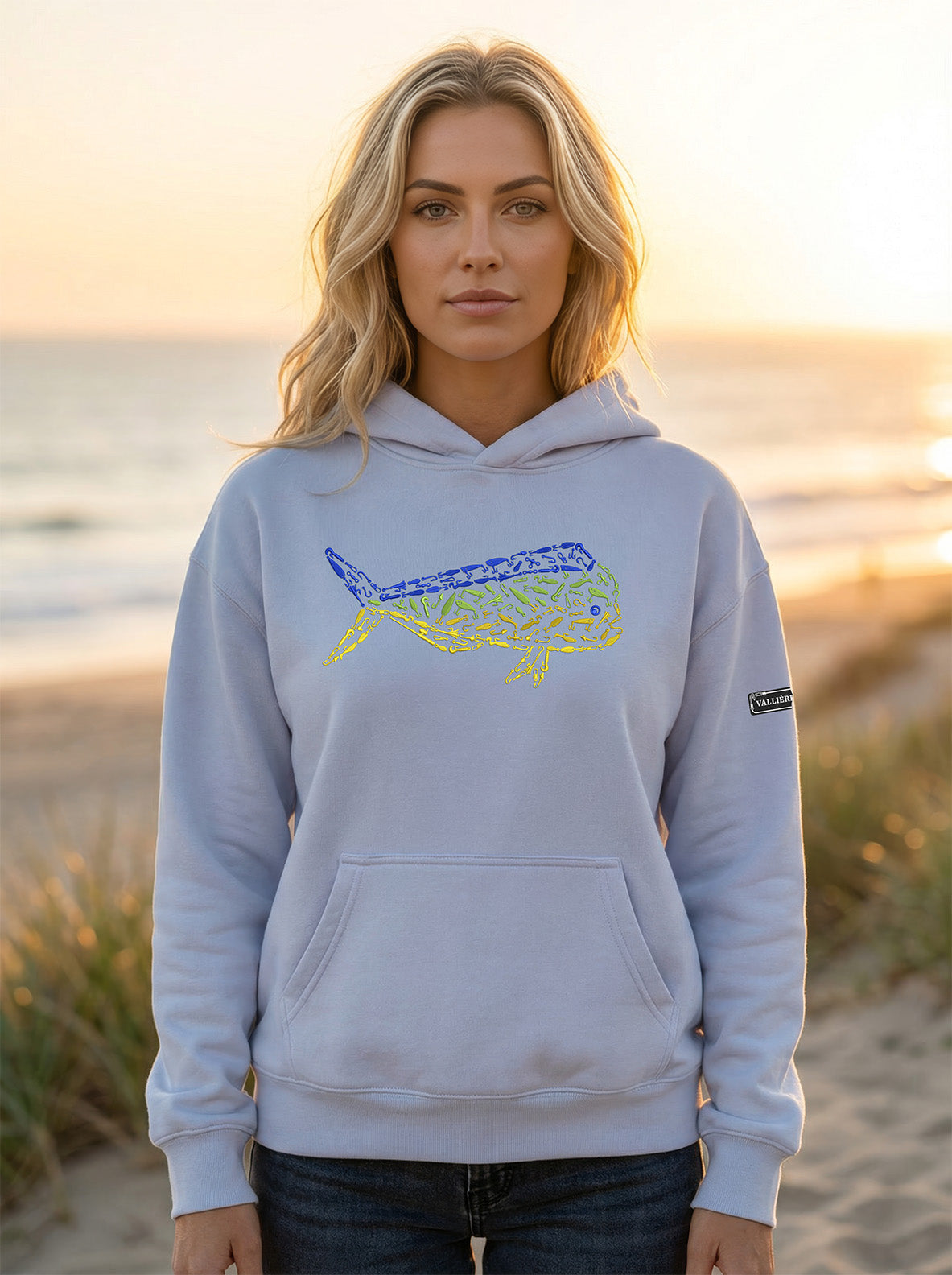 PREMIUM EMBROIDERED MAHI MAHI RELAXED HOODIE