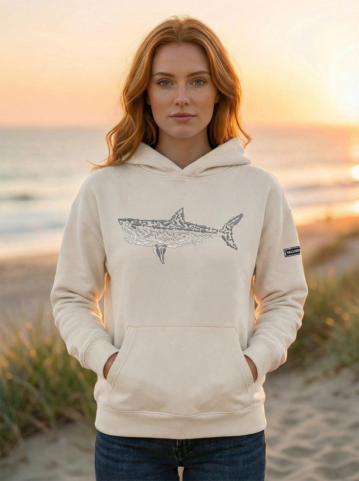 PREMIUM EMBROIDERED GREAT WHITE RELAX HOODIE