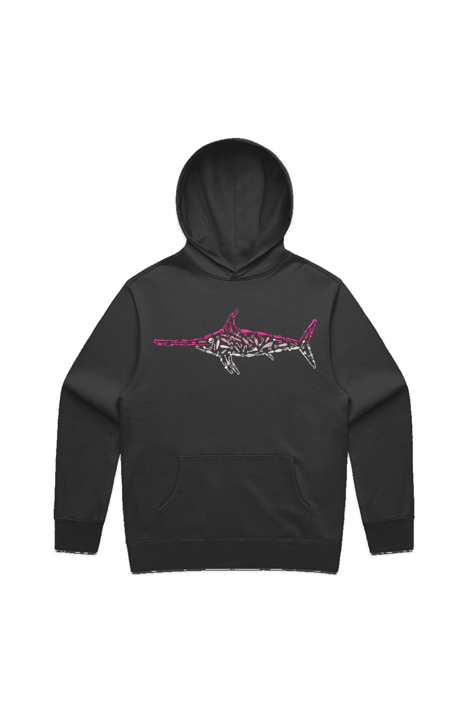 Premium Pink Swordfish Relaxed Hoodie