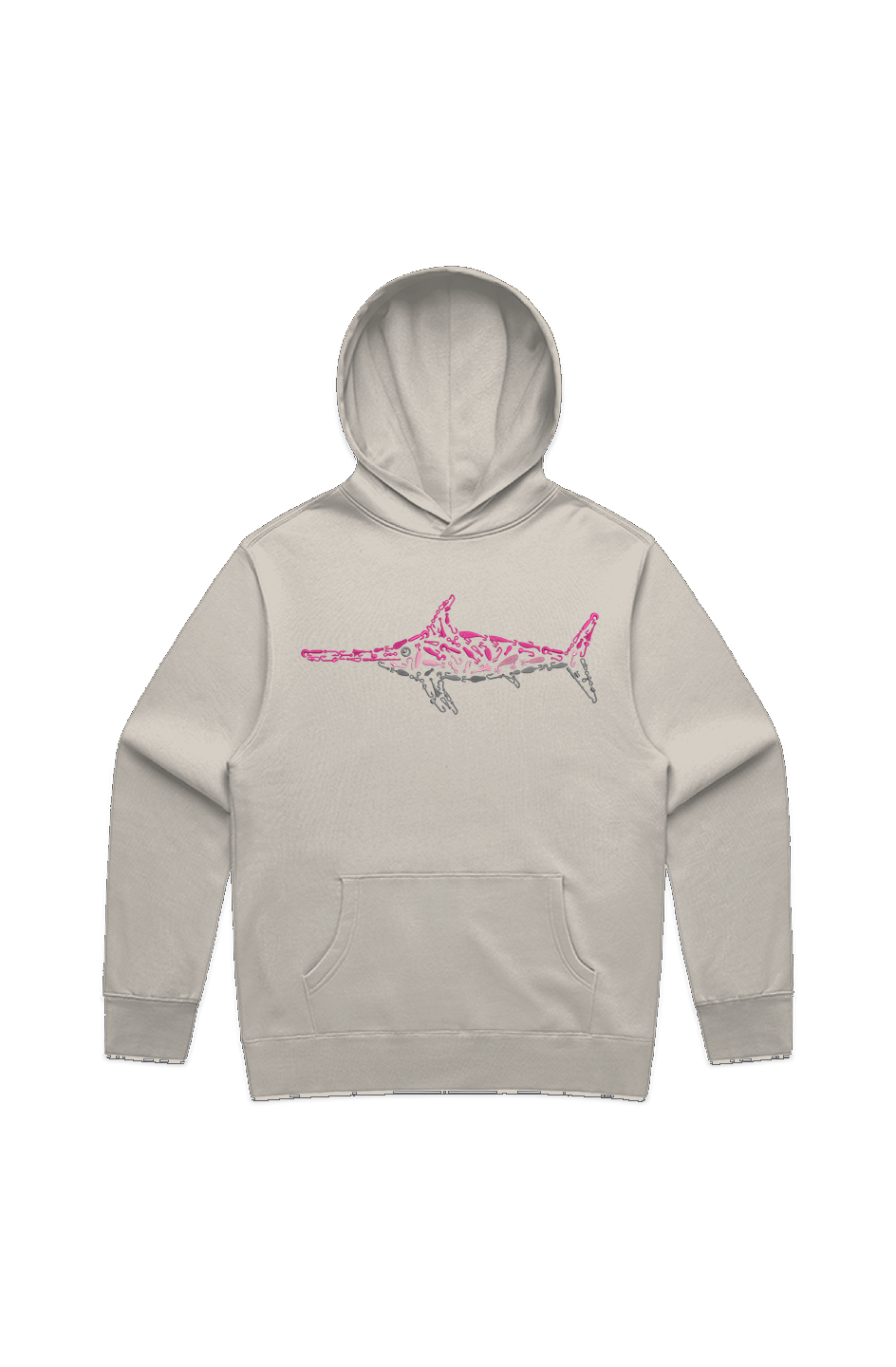 Premium Pink Swordfish Relaxed Hoodie