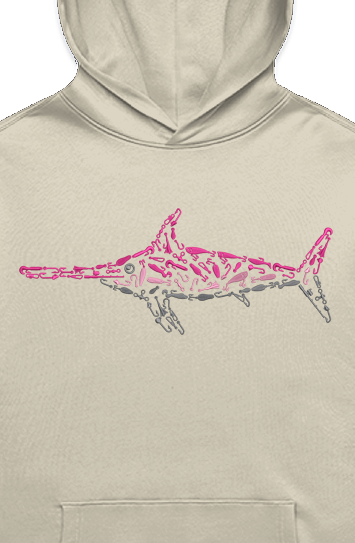 Premium Pink Swordfish Relaxed Hoodie