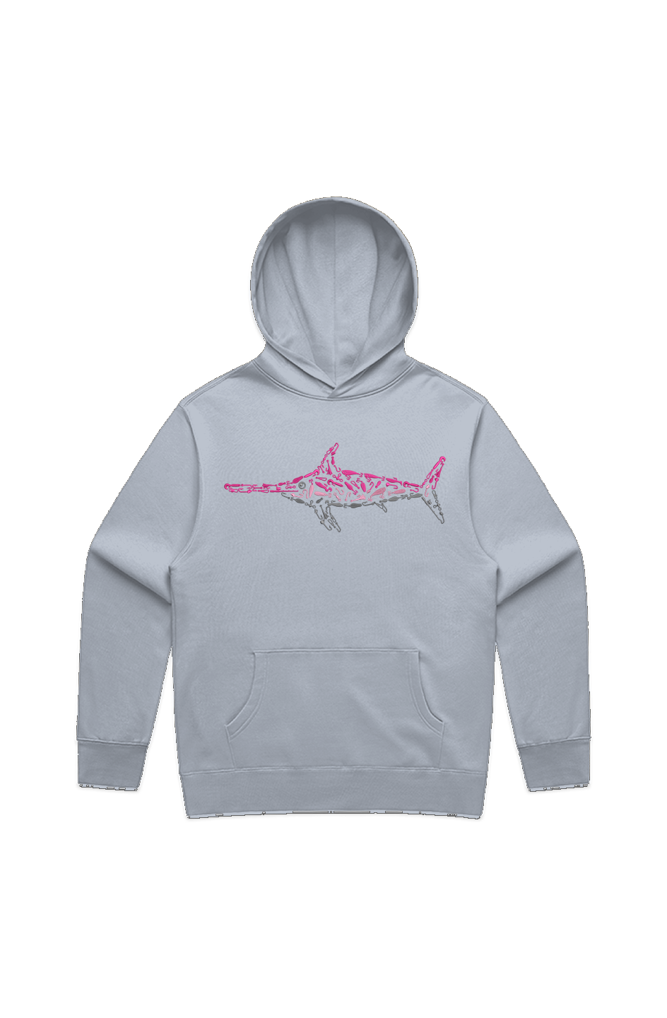 Premium Pink Swordfish Relaxed Hoodie