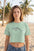 Signature Crop Tee - Dolphin