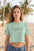 Signature Crop Tee - Great White