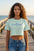 Signature Crop Tee - Swordfish