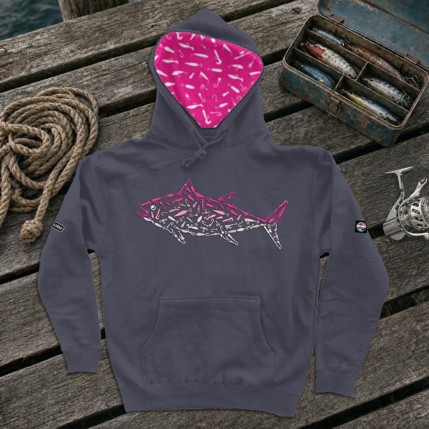 Montauk Edition Embroidered Pink Tuna Hoodie