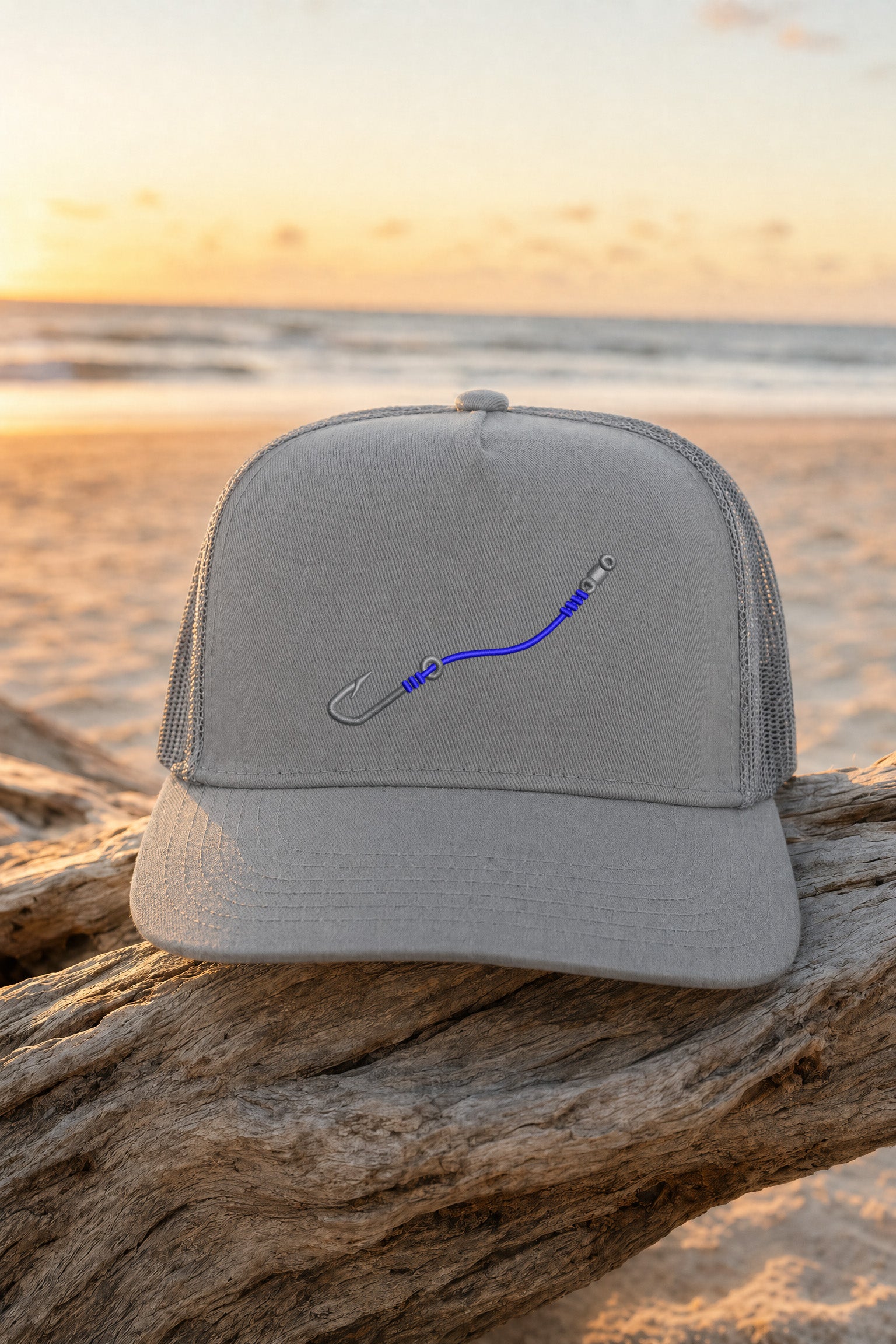 Embroidered "Hook & Line" Signature Trucker Hat