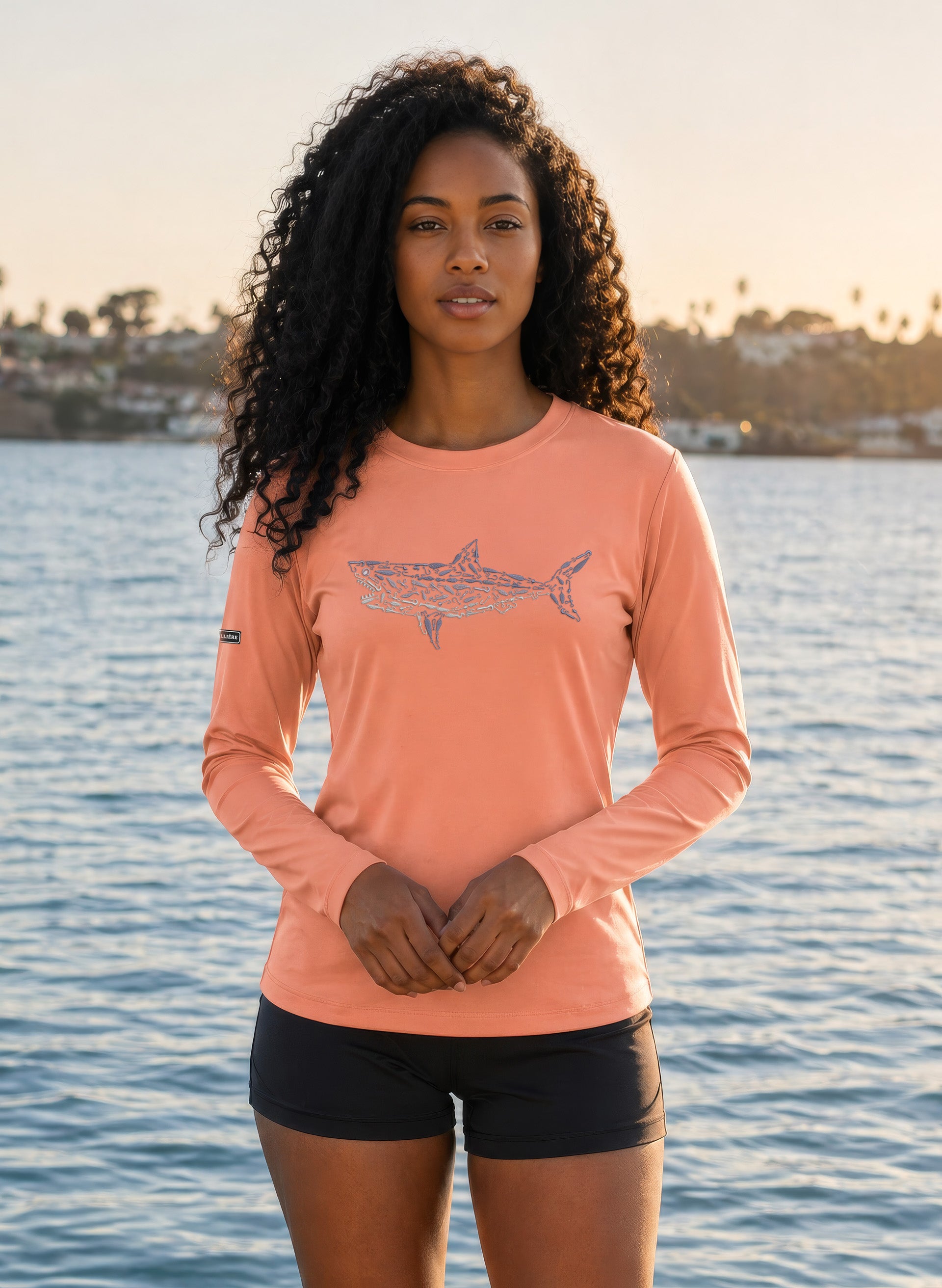 Womens Great White Lightweight Wicking UV Pro LS Tee