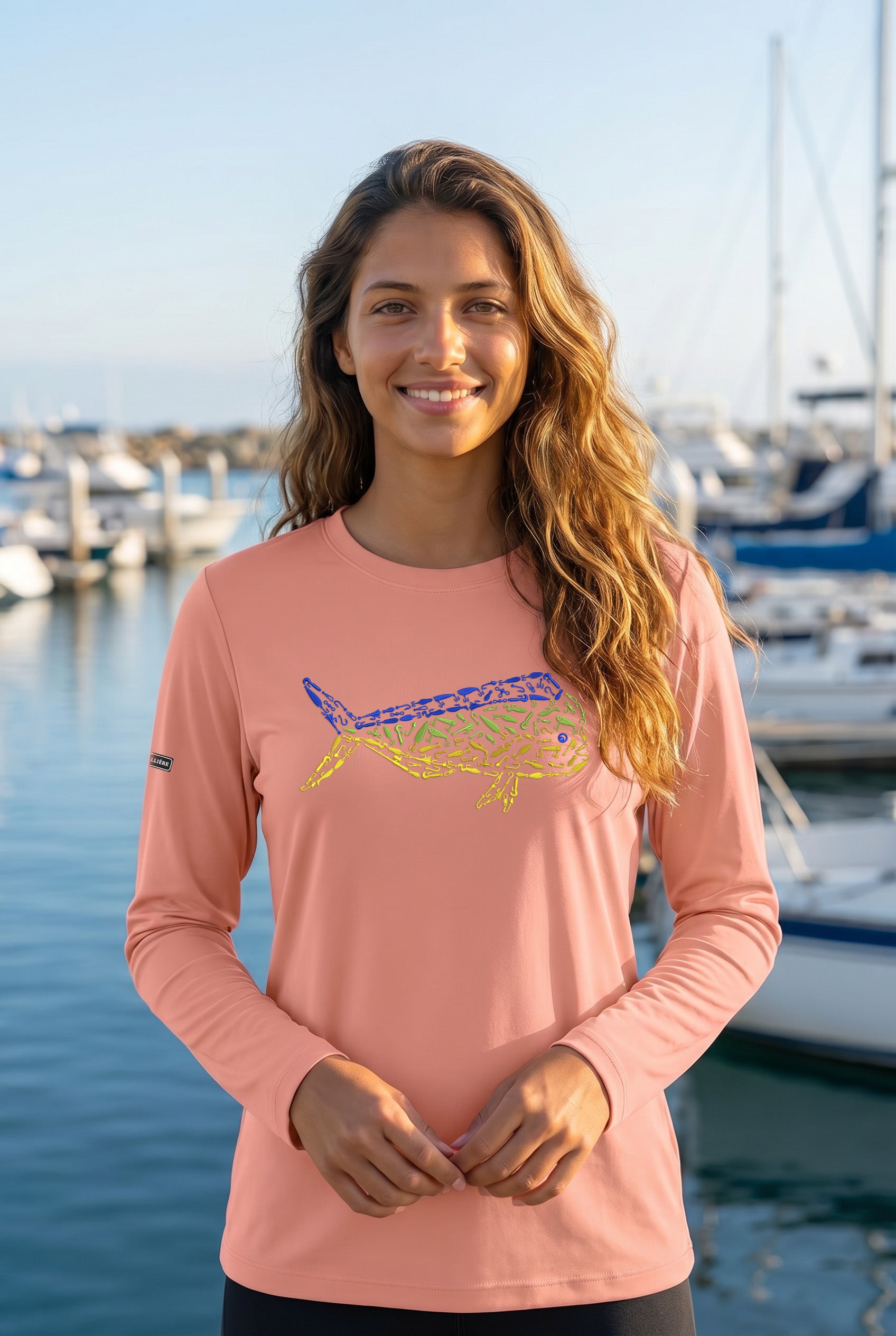 Womens Mahi Mahi Lightweight Wicking UV Pro LS Tee