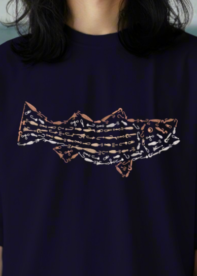 Oversized Striped Bass T-Shirt