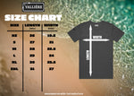 Size chart for the American Flag Swimbait Edition ultra heavyweight t-shirt