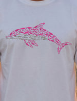 Oversized Heavyweight Tee - Pink Dolphin — Graphic Print