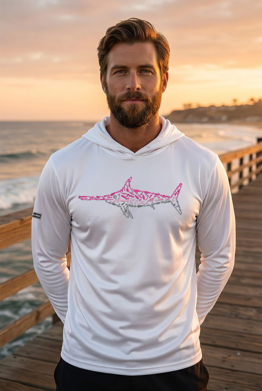 Pink Swordfish Bahama Performance Hoodie