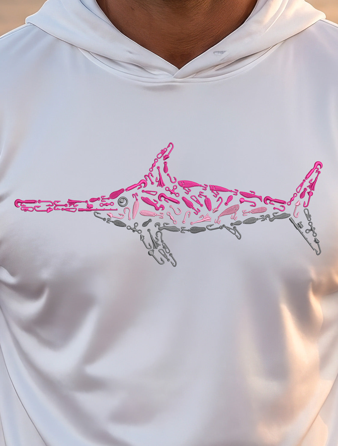 Pink Swordfish Bahama Performance Hoodie