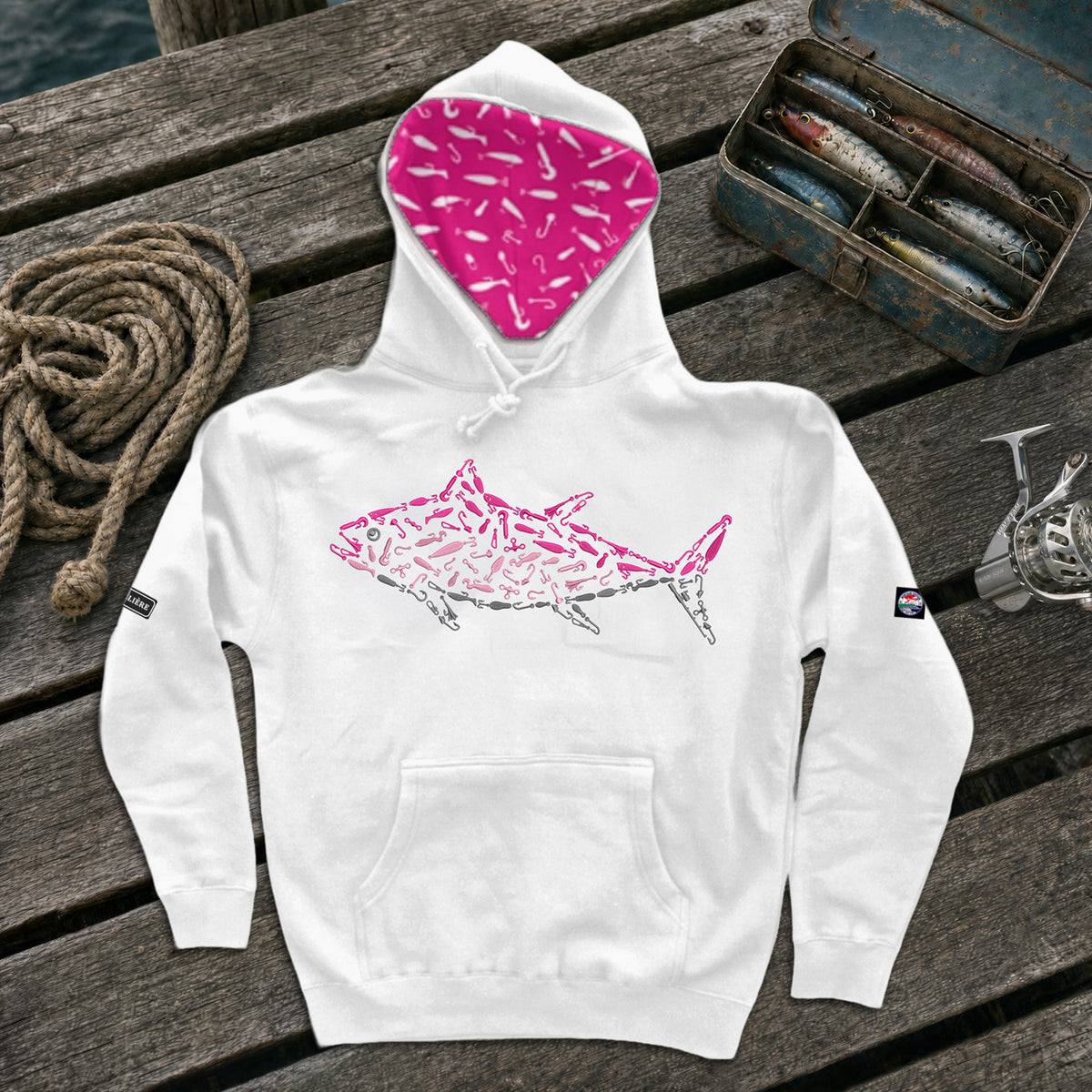 Montauk Edition Embroidered Pink Tuna Hoodie