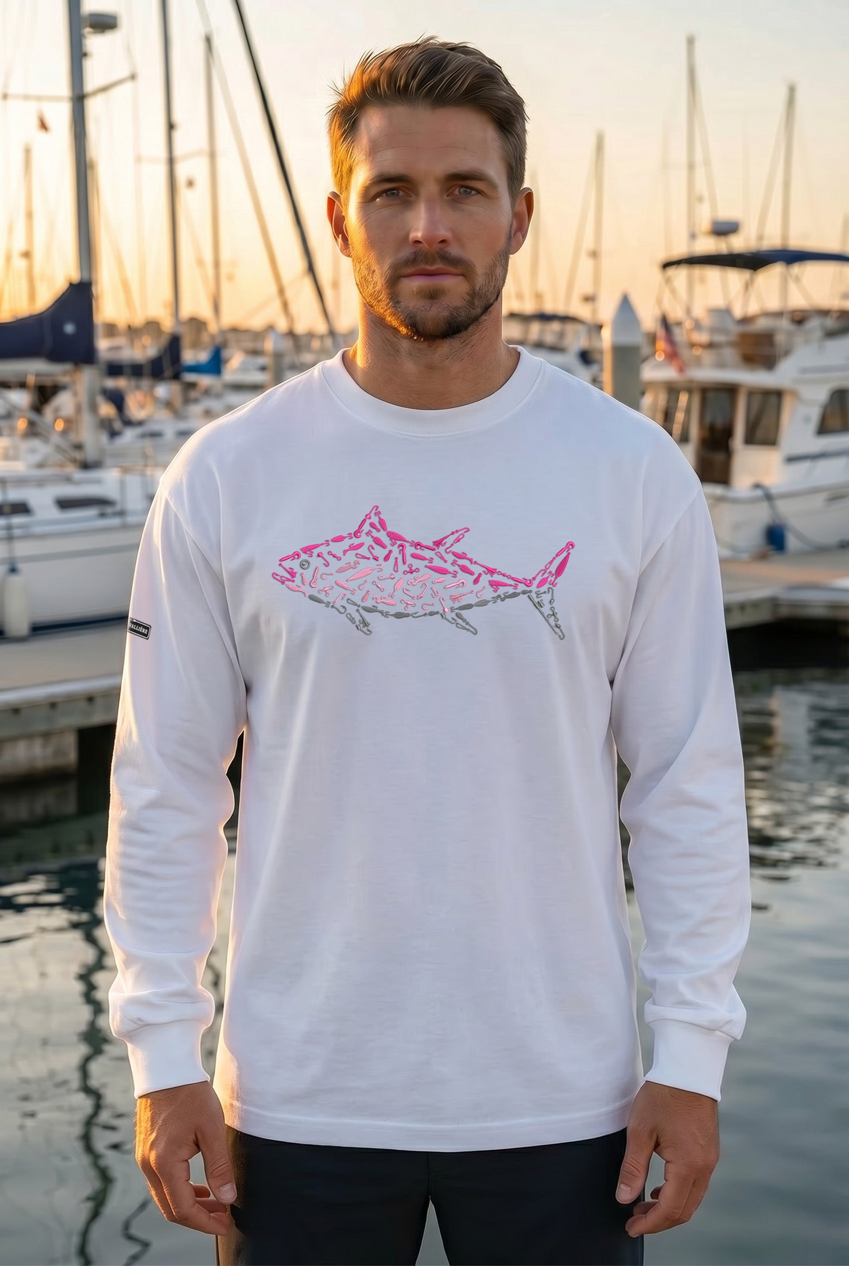 Premium Signature Long Sleeve Tee - Pink Tuna