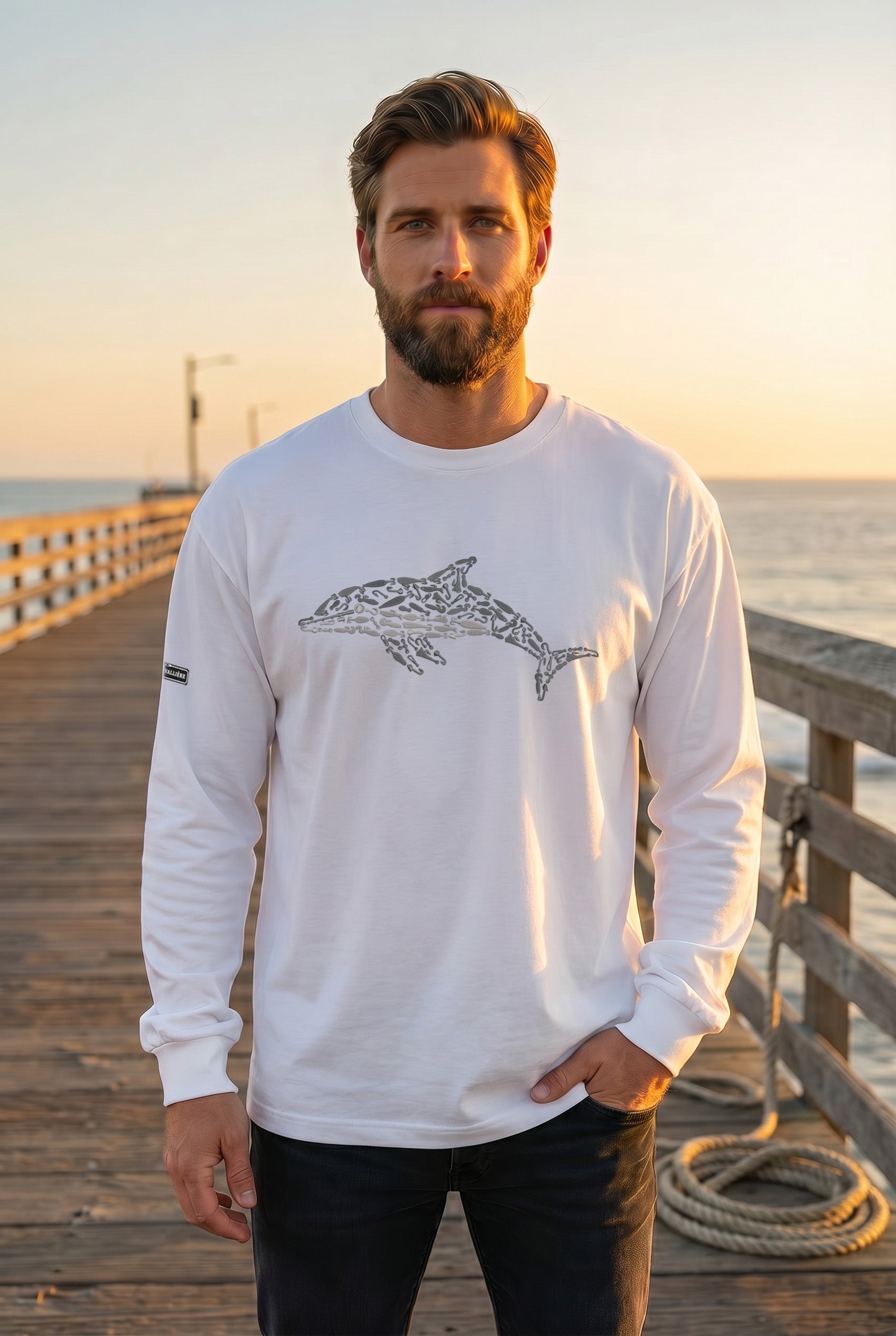 Premium Signature Long Sleeve Tee - Dolphin