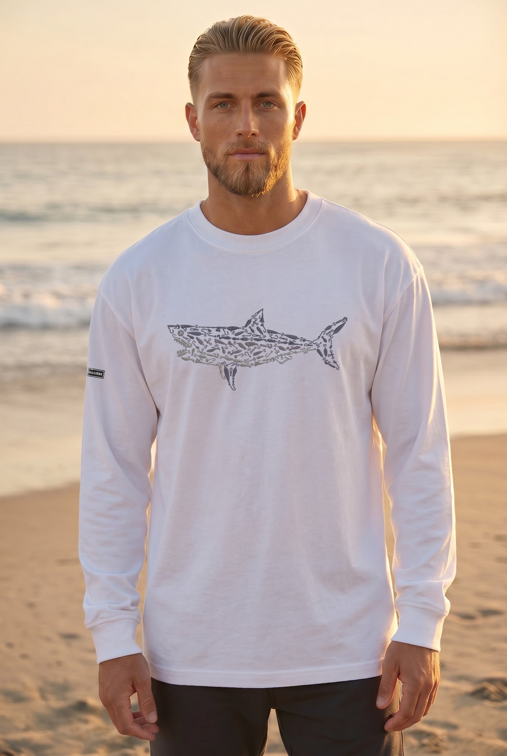 Premium Signature Long Sleeve Tee - Great White