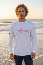 Premium Signature Long Sleeve Tee - Pink Swordfish — Graphic Print