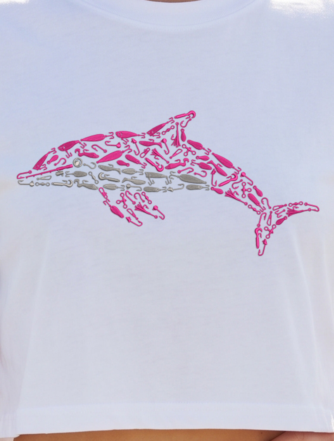 Signature Crop Tee - Pink Dolphin
