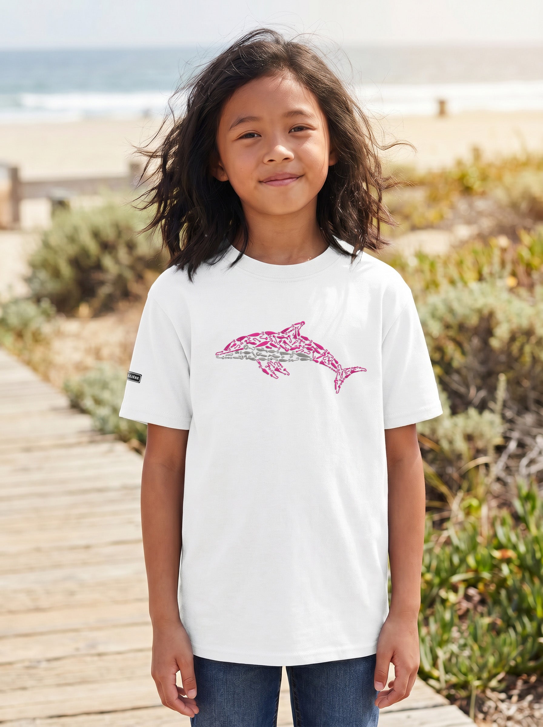 Youth Pink Dolphin Cotton Tee