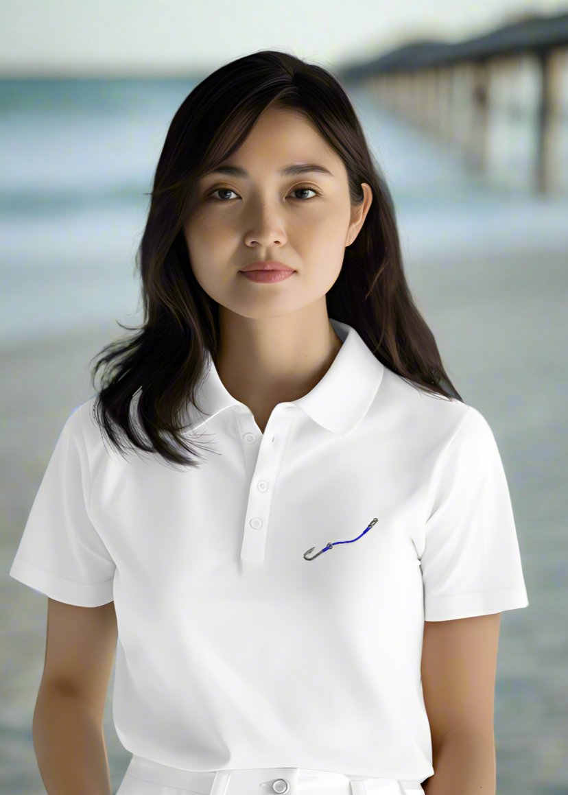 Women's Embroidered Hook & Line Wicking Polo Shirt w/ UV Protection