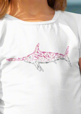 Pink Swordfish Youth 100% Cotton T-Shirt